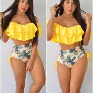 Bikini tropical amarillo